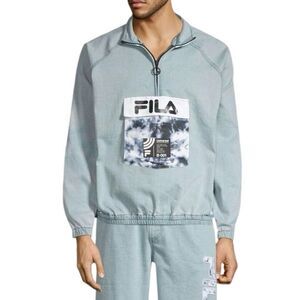 FILA Archive Revival Denim Track‎ Top Shirt Jacket Tie Dye Y2K Men's Size M